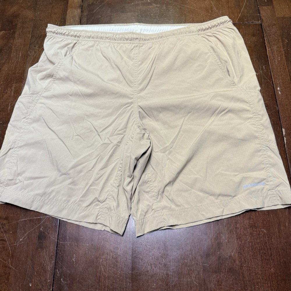 Patagonia Lined Ripstop 9in Men's Khaki Shorts Trunks Size Medium Hiking‎
